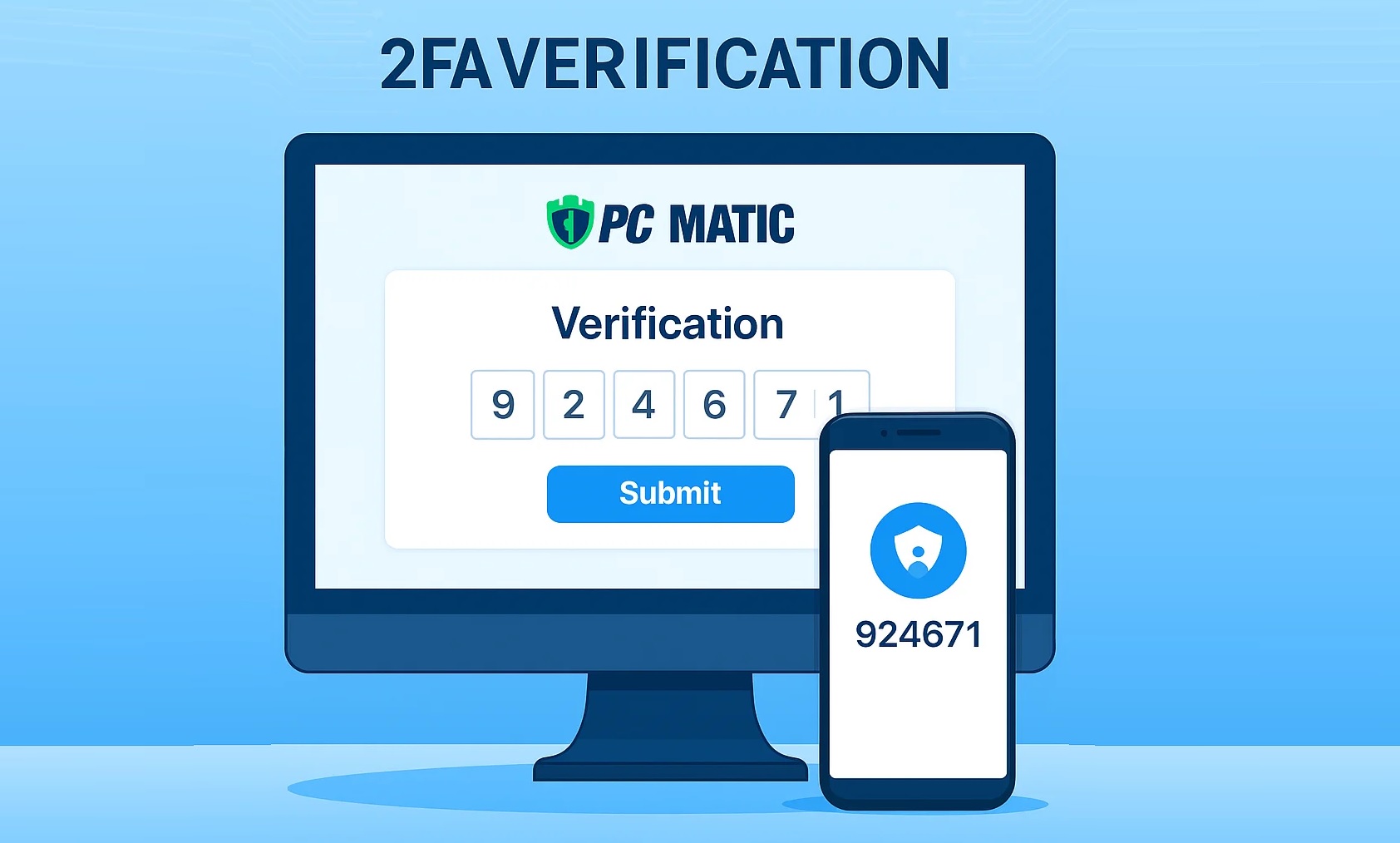 PC Matic 2FA Setup Screen