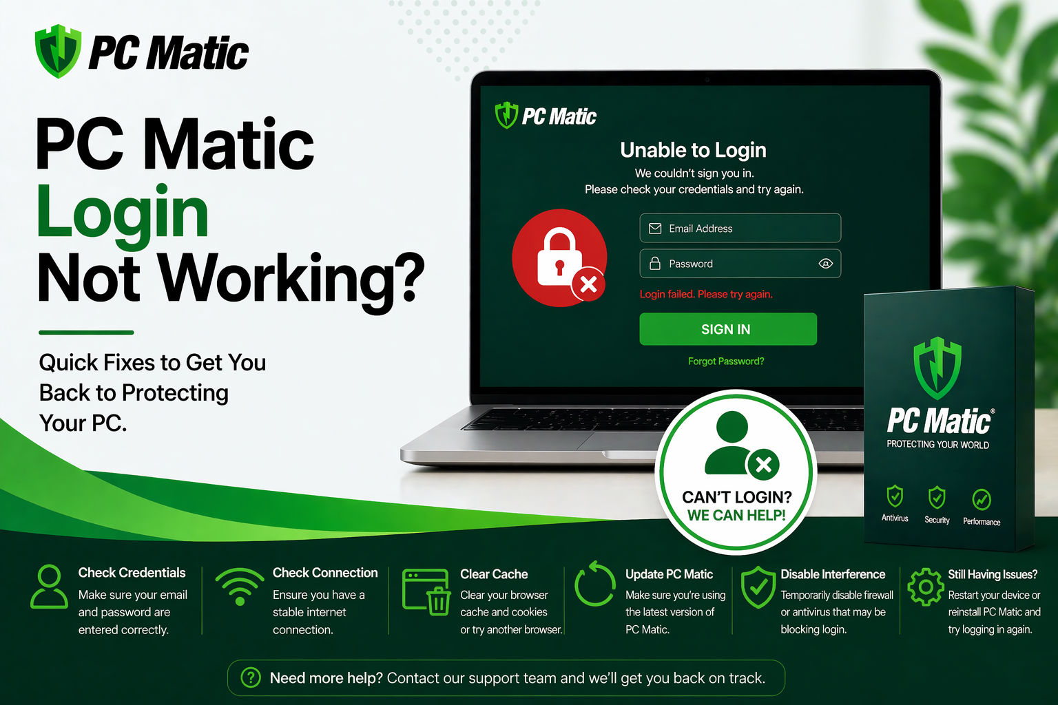 PC Matic Login Not Working Fix Guide